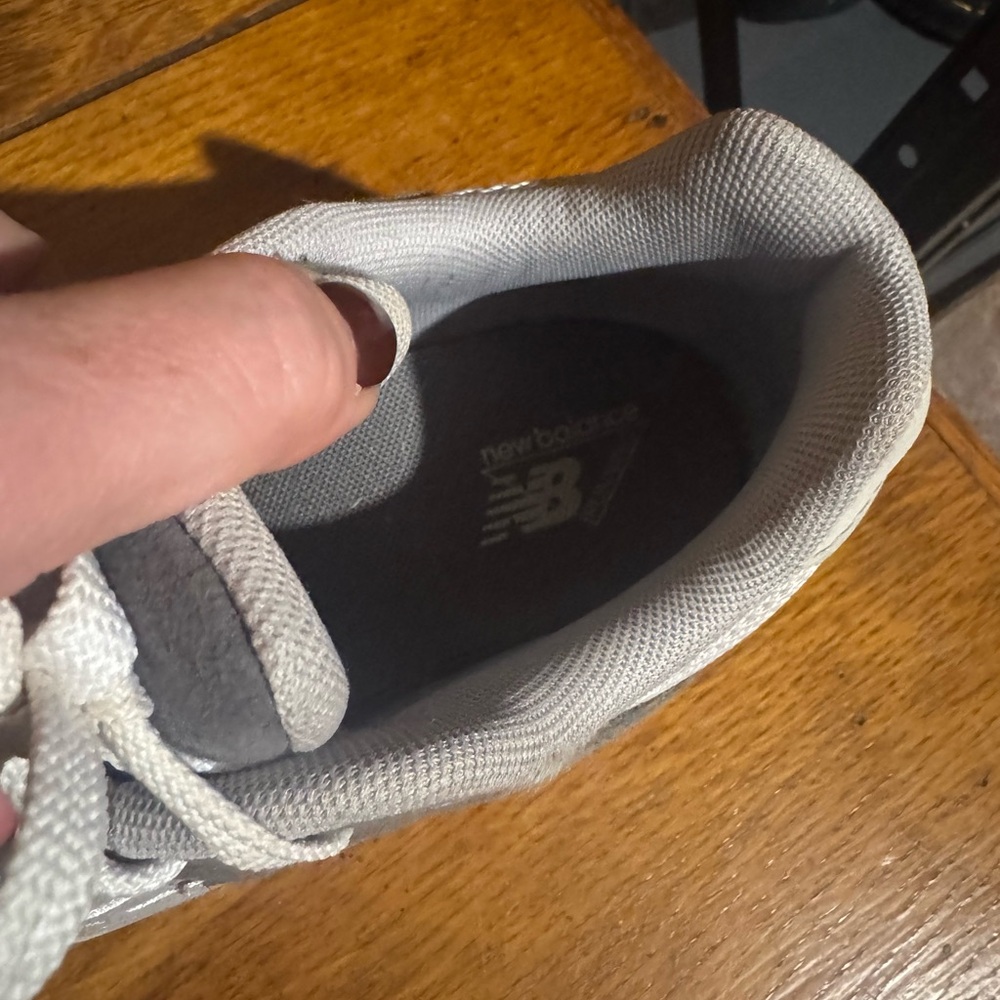 New Balance Gray and White Athletic Shoes - Picture 6 of 8